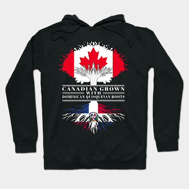 Canadian Grown With Dominican Quisqueyan Roots canada Dominican Republic Flag Tree Hoodie by BramCrye